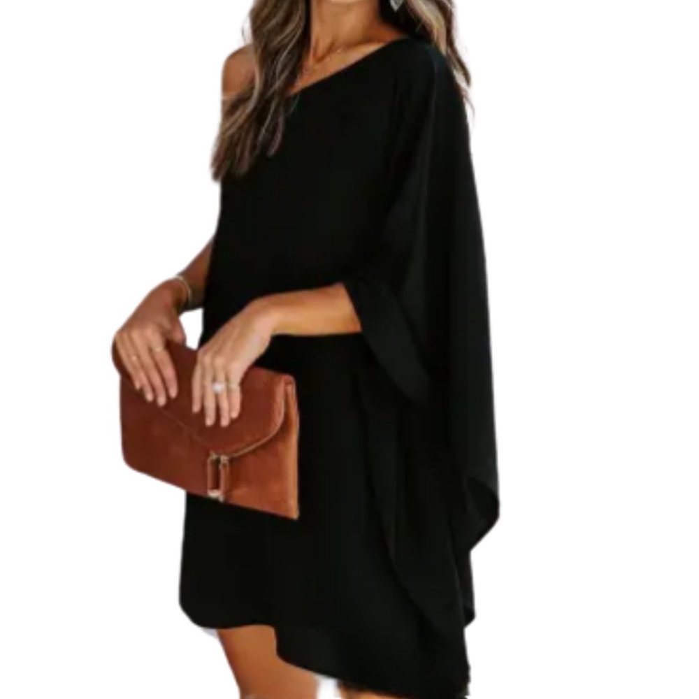 4/$25 Black One Shoulder Dress